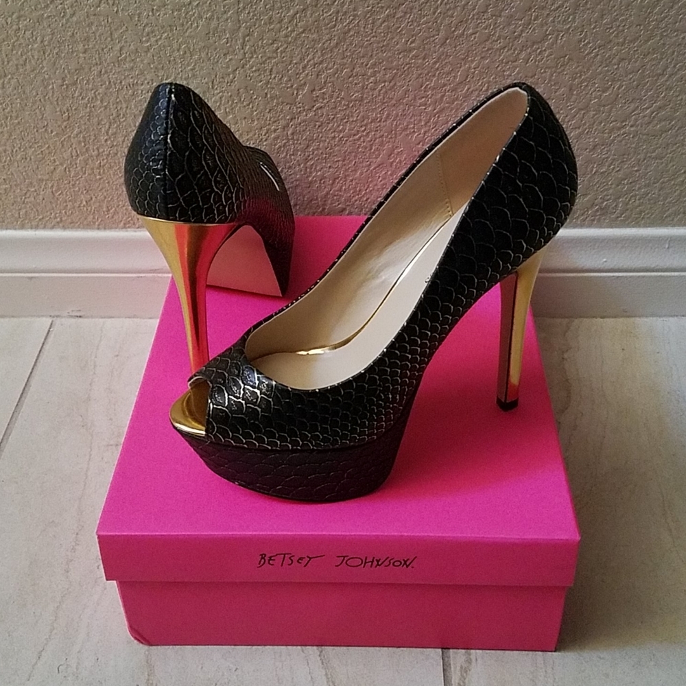 Black & Gold Heels